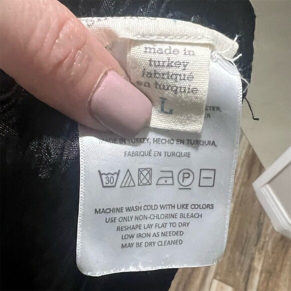 Silense + Noise Casual  Pants Womens Size L Black Pleated Wide-Leg Pull-On - Picture 4 of 8